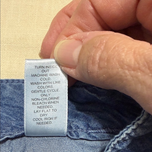 Maurices Blue with Floral Insert Wide Leg Palazzo Bohemian Jeans Pants, Size 10. - Picture 13 of 13